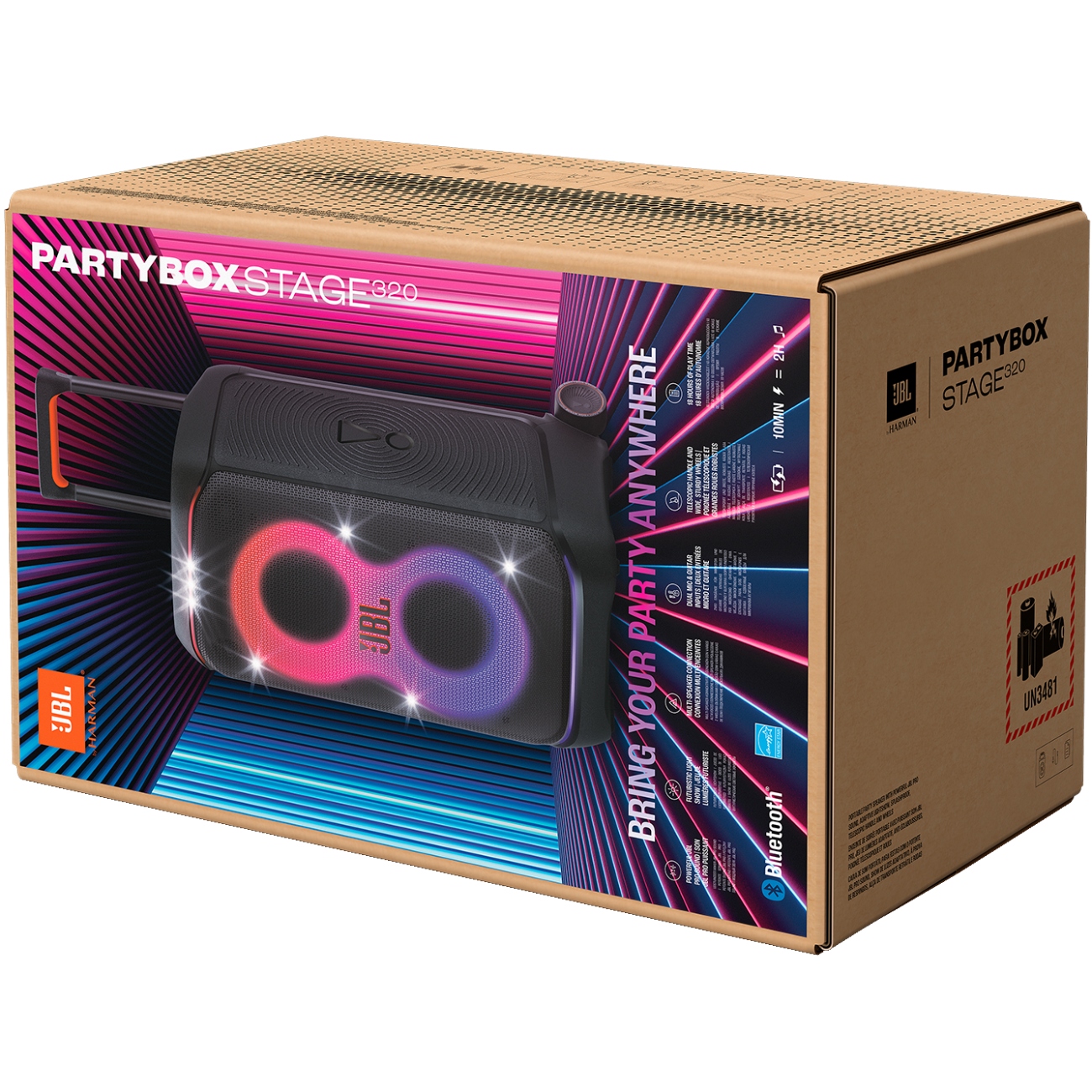 Акустична система JBL Party BOX 320 Black (JBLPBSTAGE320EP) Чорний на малюнкі №8