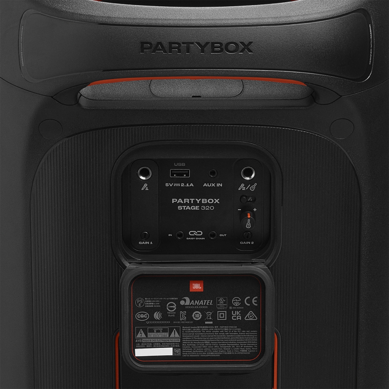 Акустична система JBL Party BOX 320 Black (JBLPBSTAGE320EP) Чорний на малюнкі №9