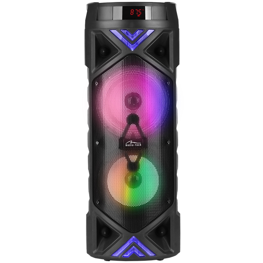 Акустична система 1.0 Media-Tech 50W Bluetooth/FM/AUX/SD/USB/КАРАОКЕ/LED чорна (MT3182) Чорний на малюнкі №1
