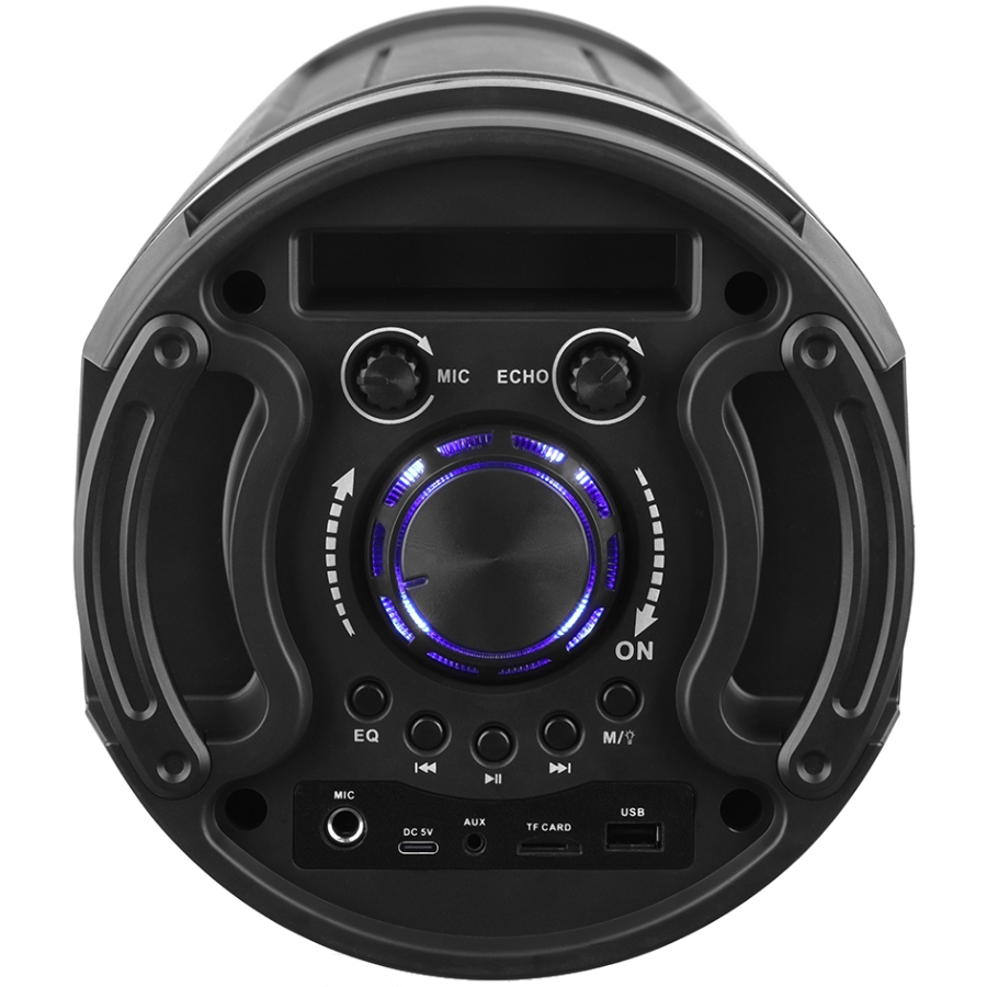 Акустична система 1.0 Media-Tech 50W Bluetooth/FM/AUX/SD/USB/КАРАОКЕ/LED чорна (MT3182) Чорний на малюнкі №8
