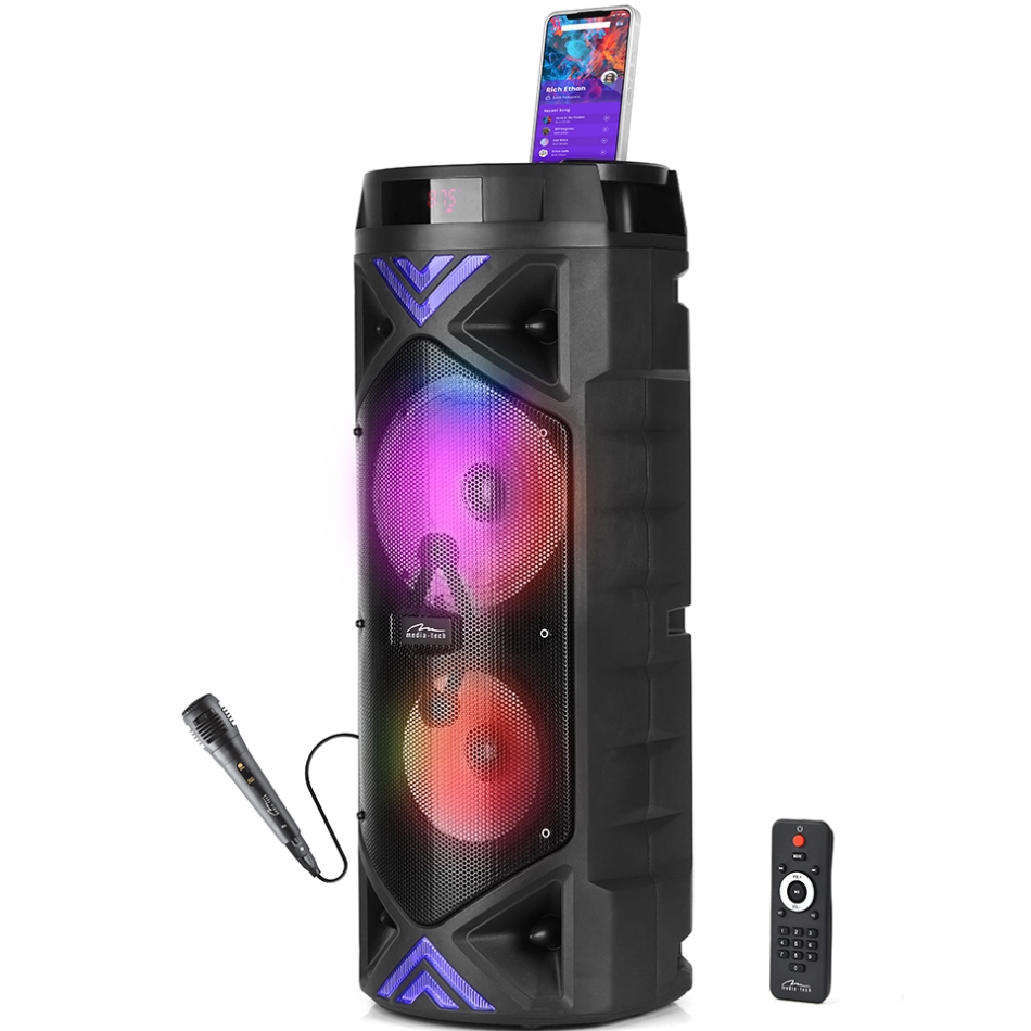 Акустична система 1.0 Media-Tech 50W Bluetooth/FM/AUX/SD/USB/КАРАОКЕ/LED чорна (MT3182) Чорний на малюнкі №11