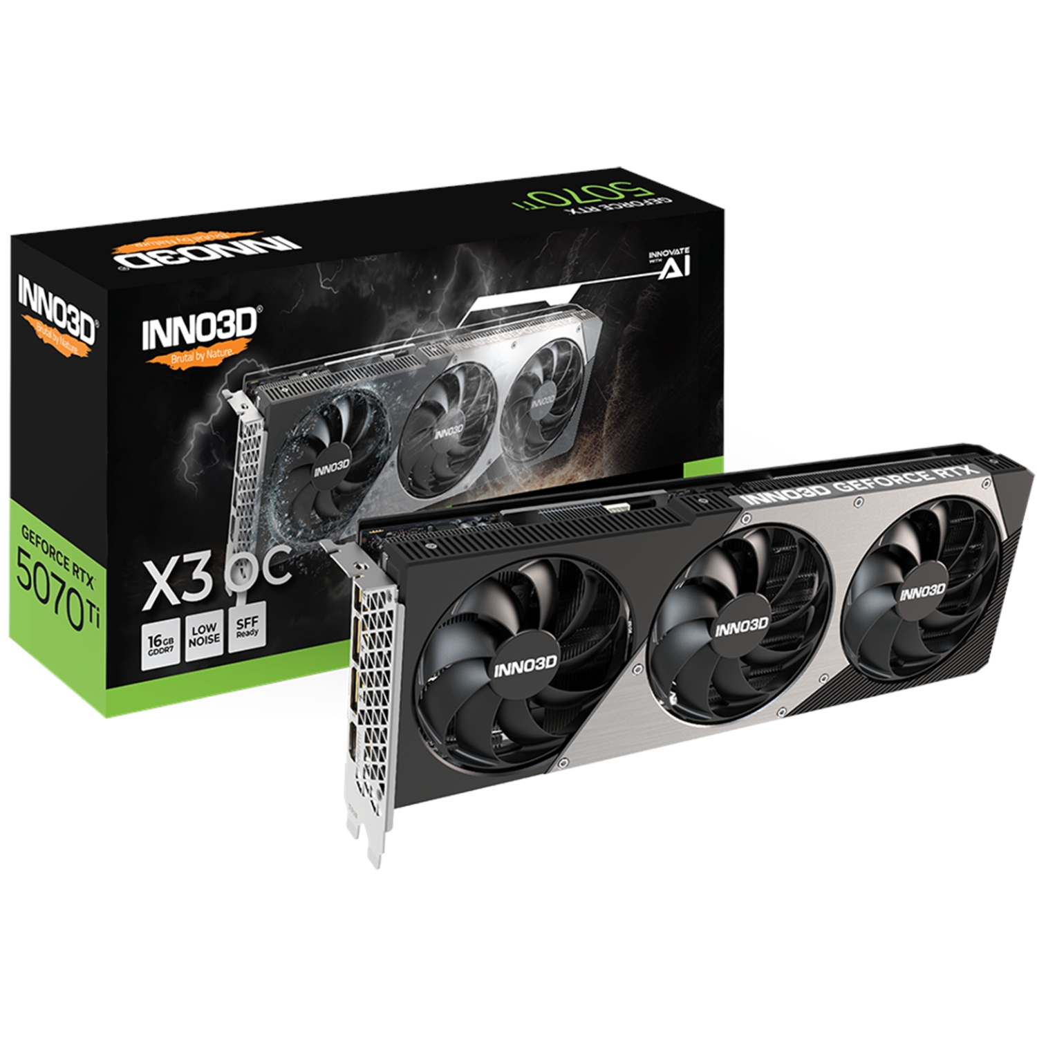 GeForce RTX5070 Ti Inno3D X3 OC, 16GB GDDR7, 256bit, PCI Express 5.0 (N507T3-16D7X-176068N) на малюнкі №9