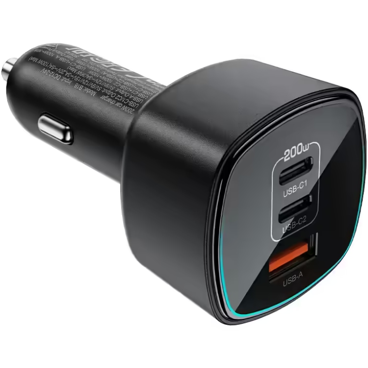Автозарядка 3xUSB 200W (2xUSB-C + USB-A) B18 Acefast (6974316285953) на малюнкі №2