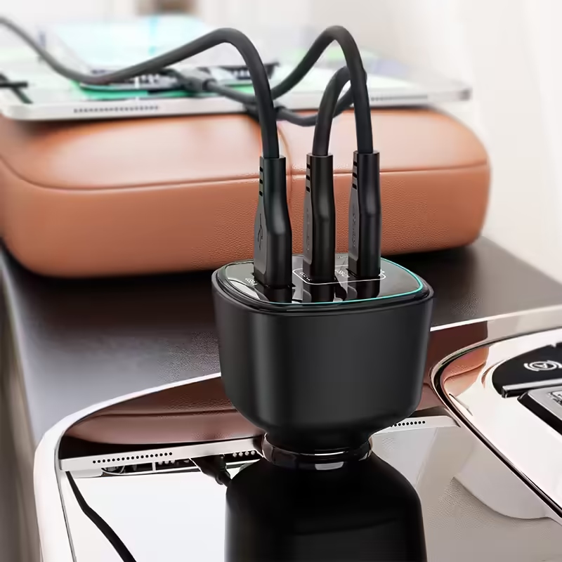 Автозарядка 3xUSB 200W (2xUSB-C + USB-A) B18 Acefast (6974316285953) на малюнкі №5