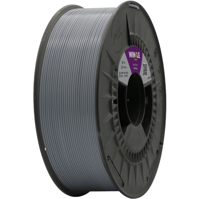 Пластик (Filament) WINKLE PLA HD 1кг, 1.75мм, попелясто-сірий (PHD01000175GRICENWNK) Сірий на малюнкі №1