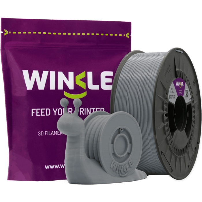Пластик (Filament) WINKLE PLA HD 1кг, 1.75мм, попелясто-сірий (PHD01000175GRICENWNK) Сірий на малюнкі №2
