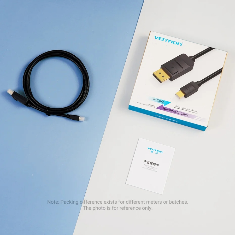Кабель Mini DisplayPort - DisplayPort M/M 2.0м, 4K 60Hz двонаправлений, чорний, Vention (HAABH) на малюнкі №3