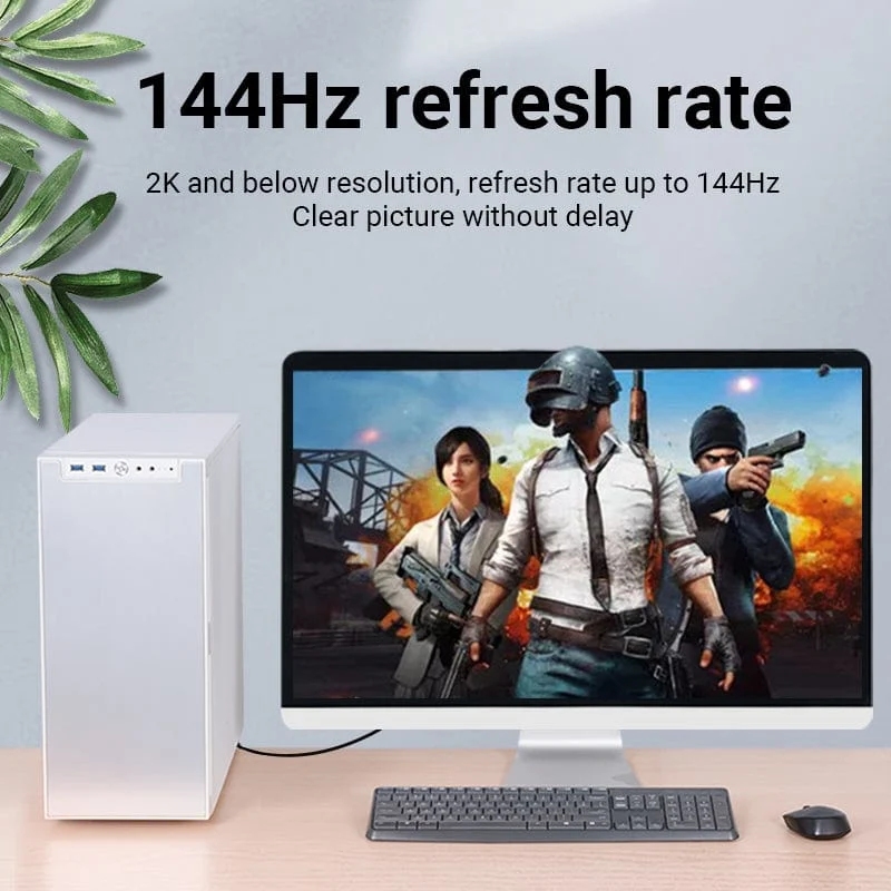 Кабель Mini DisplayPort - DisplayPort M/M 2.0м, 4K 60Hz двонаправлений, чорний, Vention (HAABH) на малюнкі №5
