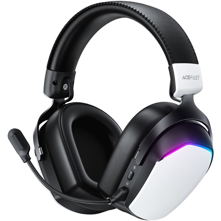 Гарнітура ігрова Acefast H11, Bluetooth+3,5мм White (6974316285601) Чорний/білий на малюнкі №1