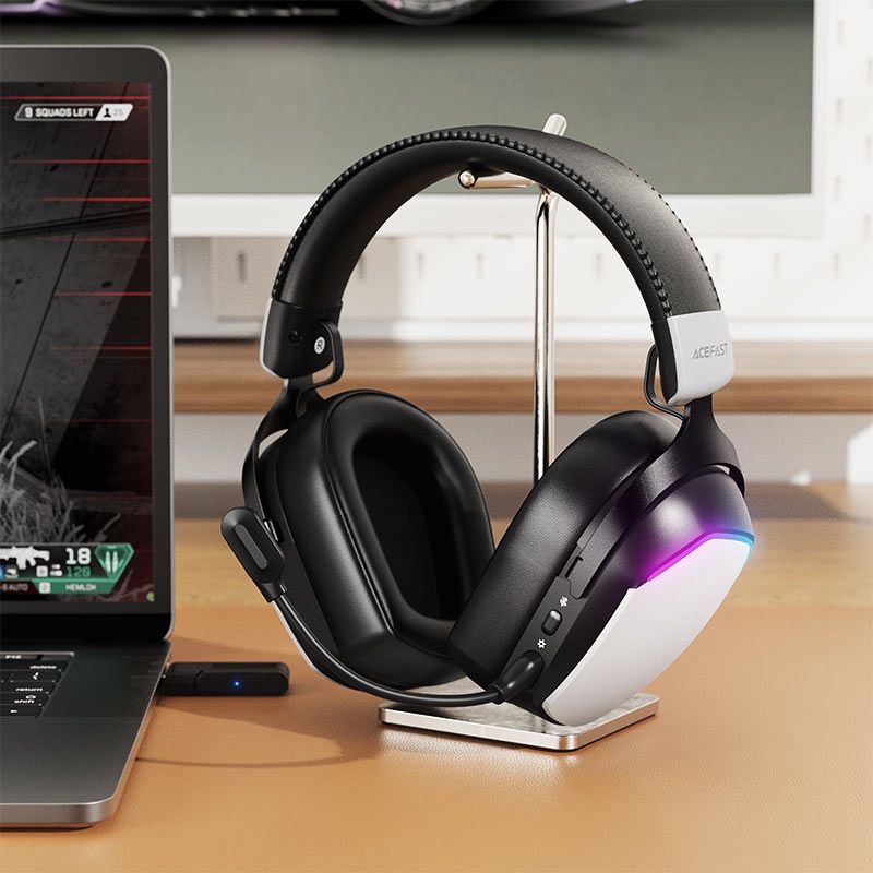 Гарнітура ігрова Acefast H11, Bluetooth+3,5мм White (6974316285601) Чорний/білий на малюнкі №7