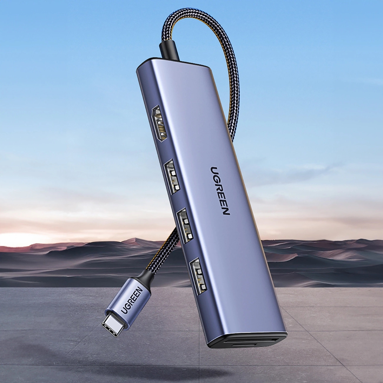 Док-станція USB3.0 Type-C -- HDMI 4K30Hz/3xUSB-А 3.0/Type-C/PD 100W 6-in-1 CM511 Ugreen (20956A) на малюнкі №4