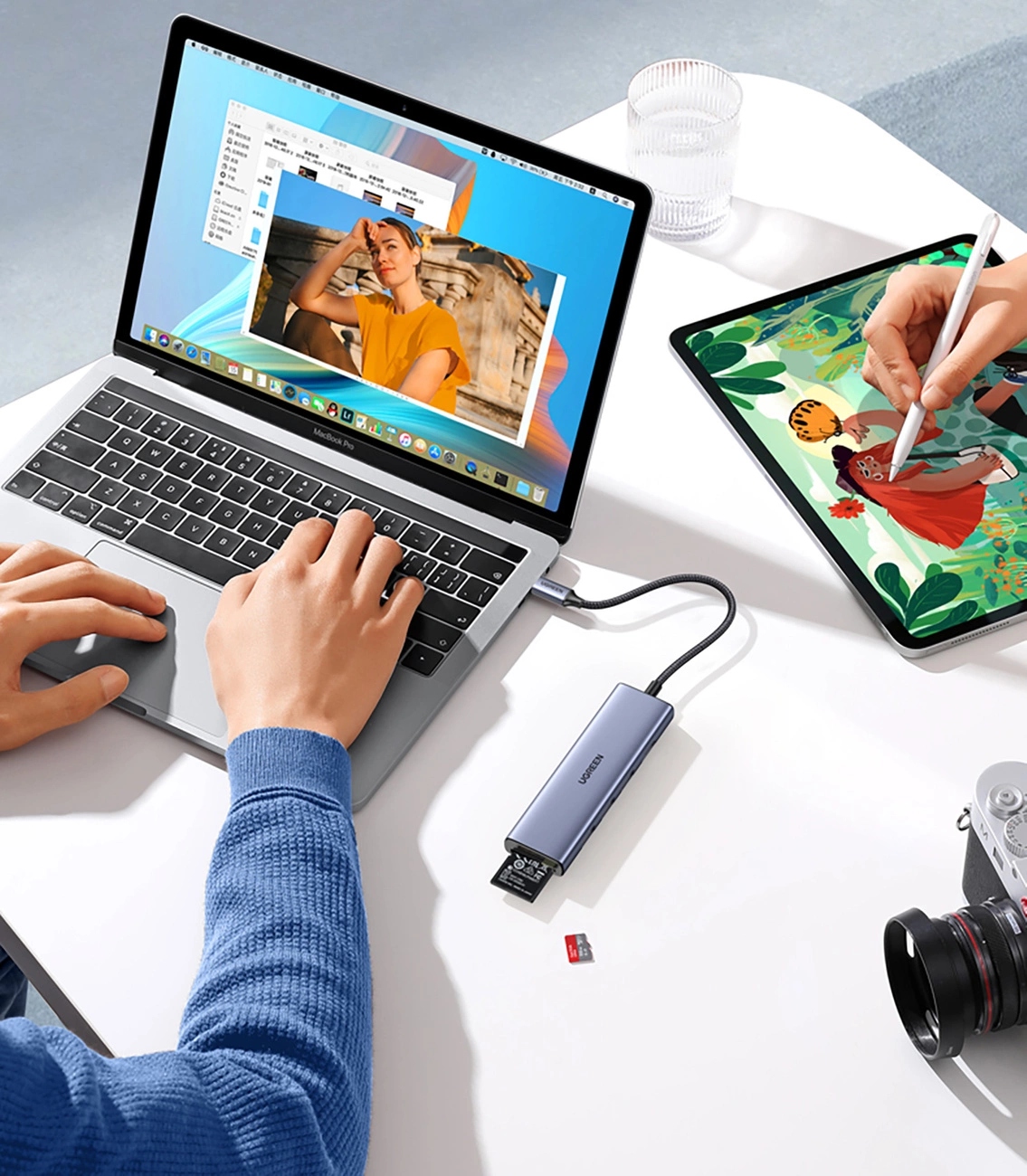 Док-станція USB3.0 Type-C -- HDMI 4K30Hz/3xUSB-А 3.0/Type-C/PD 100W 6-in-1 CM511 Ugreen (20956A) на малюнкі №7