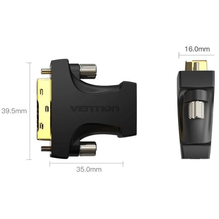 Перехідник HDMI M - DVI (24+1),1080P 60Гц, двосторонній, Vention (AILB0) на малюнкі №3
