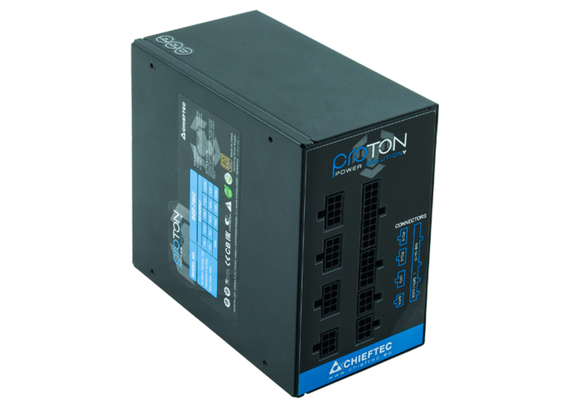 БЖ 650W Chieftec PROTON BDF-650C, 140mm Fan, Modular, 80+ Bronze Retail Box (BDF-650C) на малюнкі №2