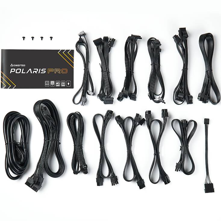 БЖ 1300W Chieftec POLARIS PRO PPX-1300FC-A3, 135 mm, 80+ PLATINUM, Modular, Retail Box (PPX-1300FC-A3) на малюнкі №6