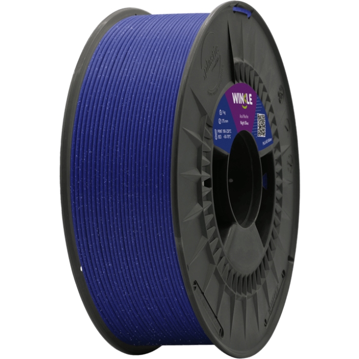 Пластик (Filament) WINKLE PLA HD 1кг, 1.75мм, блискучий, синя ніч (PHD01000175AZUNOCWNK) Синій на малюнкі №1