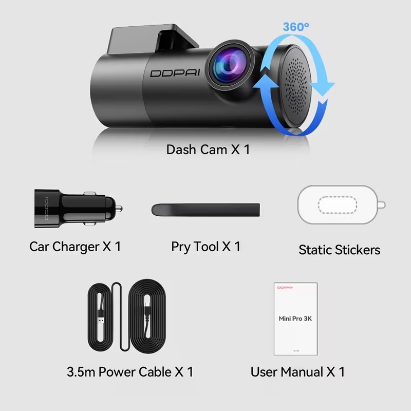 Відеореєстратор DDPAI Dashcam Mini Pro 3K (6934915206858) на малюнкі №2