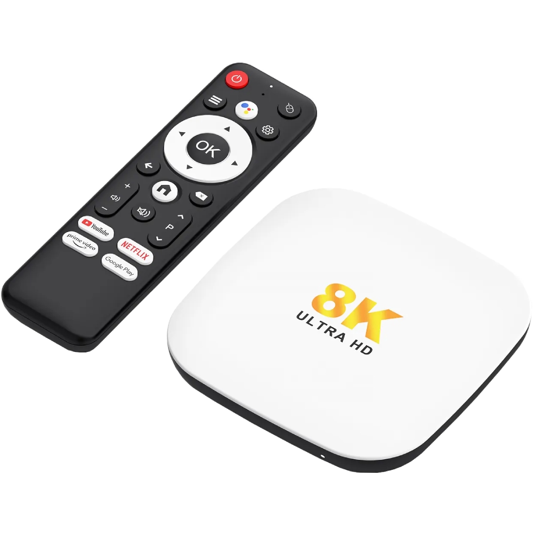 TV Медіаплеєр H96 MAX M2 plus 4/128Gb/Rockchip RK3528/ Android 14/ WiFi 6/ BT 5.4/ LAN:100M/ IRпульт (M2PLUS_4GB/128GB) чорний з білим на малюнкі №2