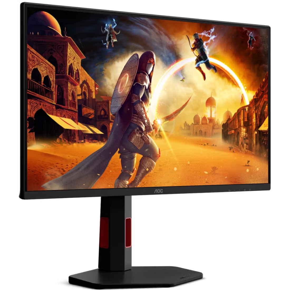 TFT 24.5 AOC 25G4KUR, Fast IPS, 420Гц, 2xHDMI, DP, USB-hub HAS, Pivot, чорно-червоний (25G4KUR) чорний з червоним на малюнкі №2