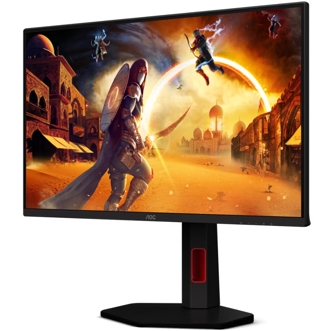 TFT 24.5 AOC 25G4KUR, Fast IPS, 420Гц, 2xHDMI, DP, USB-hub HAS, Pivot, чорно-червоний (25G4KUR) чорний з червоним на малюнкі №3