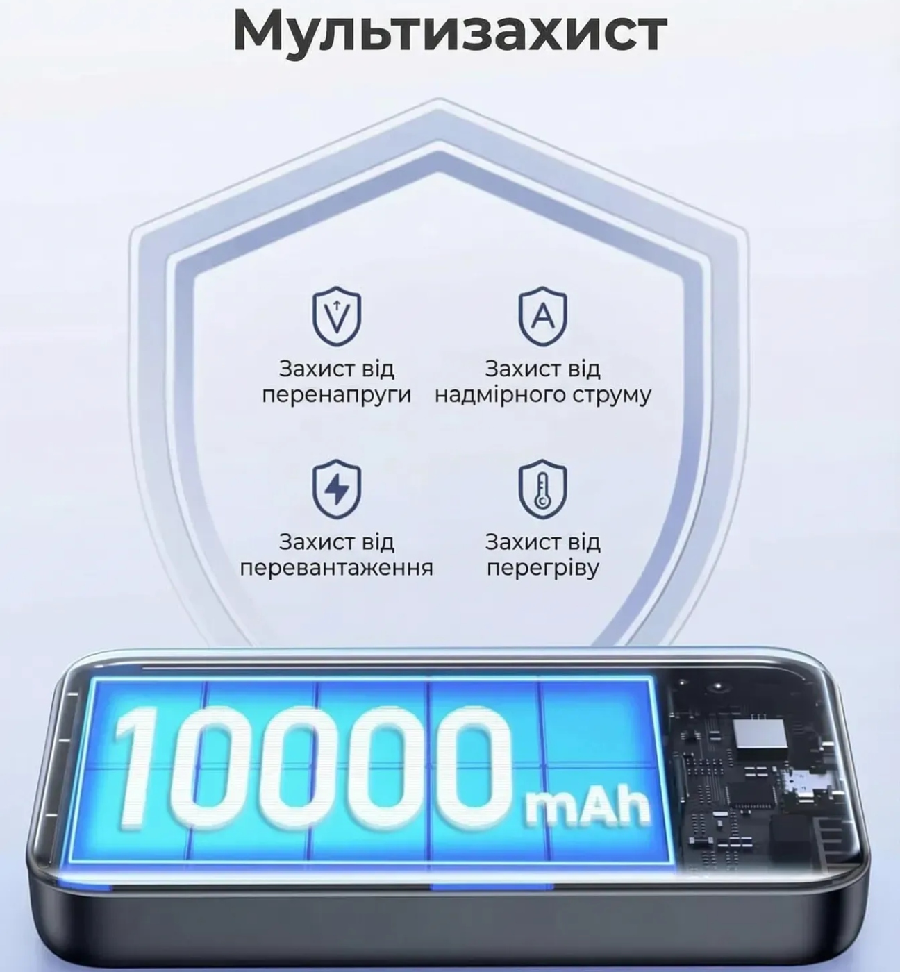 УМБ Ugreen Magnetic Wireless 10000 mAh 20W USB-C In/Out (PB561) Black (25919) на малюнкі №6