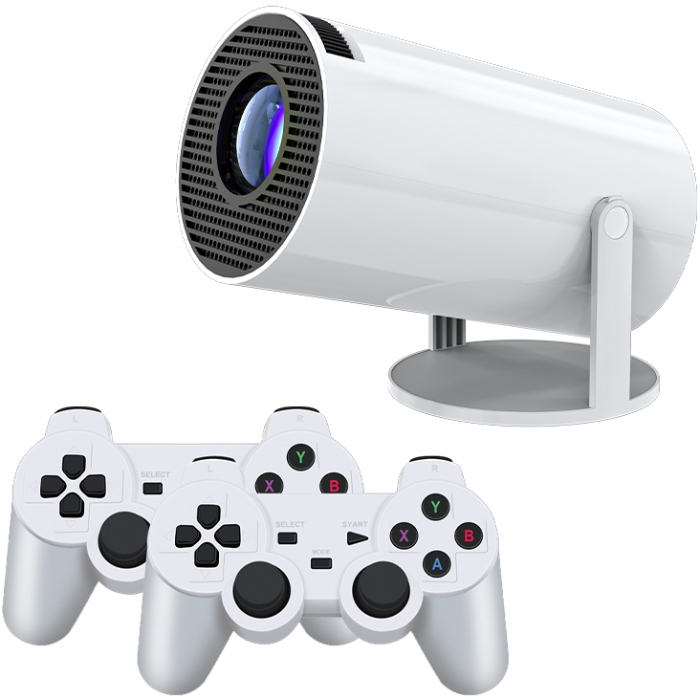 Проєктор H96 MAX F100 LED LCD HD 110AL 16:9 2G/16G Android 12.0 HDMI WiFi BT джойстик 2 шт білий (H96MAX_F100) на малюнкі №1