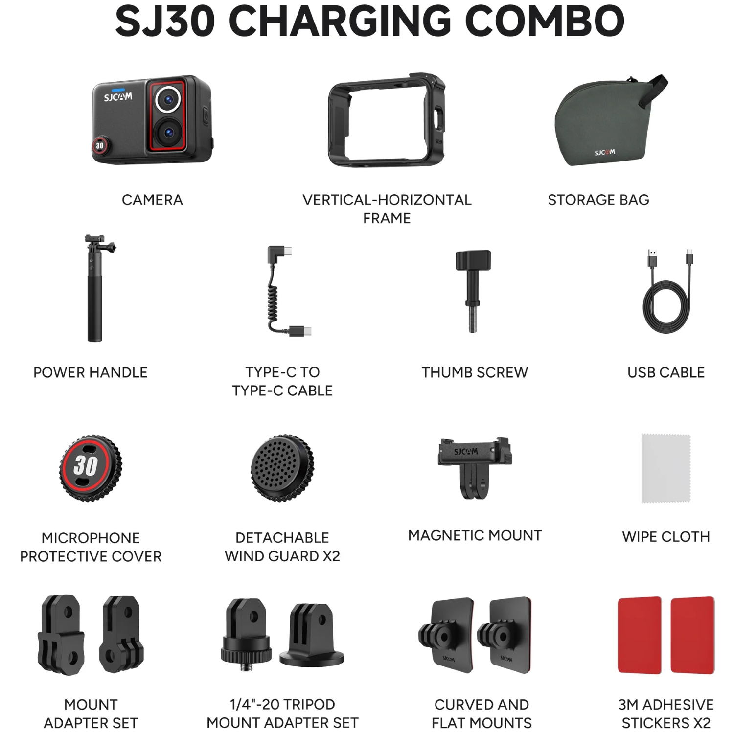Екшн-камера SJCAM SJ30 Charging Combo (6972476165689) на малюнкі №7