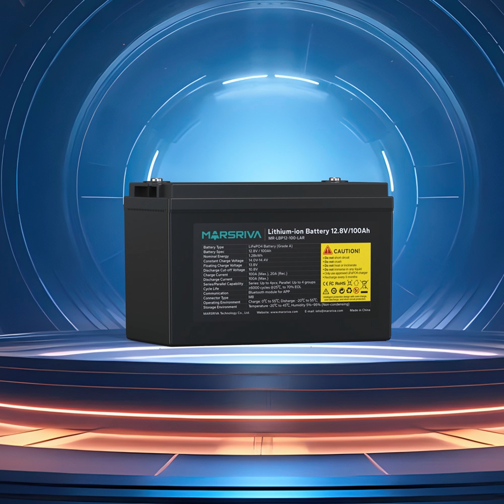 Акумуляторна батарея Marsriva LiFePO4, 12.8V/100Ah, 1.28kWh (MR-LBP12-100-LAR) на малюнкі №5