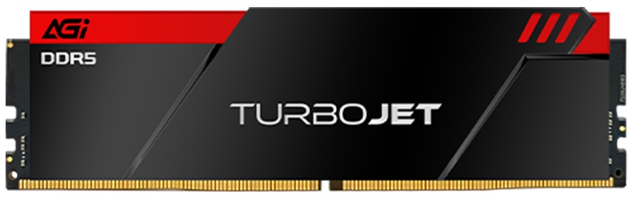 DDR5 16Gb 6000MHz AGI TURBOJET Black Heatsink Red lightbar, Retail (AGI6AVR16UD858-SR)