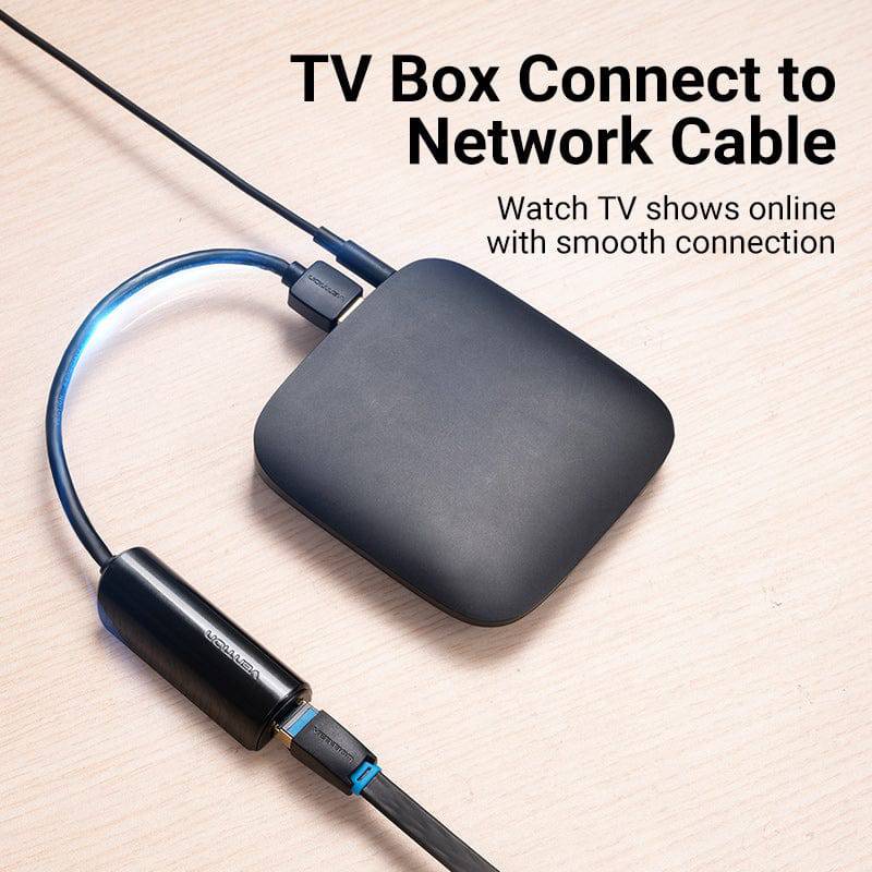 Перехідник USB 3.0 Type-A -- Ethernet RJ45 1000Mb чорний Vention (CEHBB) на малюнкі №4