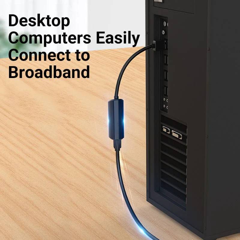 Перехідник USB 3.0 Type-A -- Ethernet RJ45 1000Mb чорний Vention (CEHBB) на малюнкі №5
