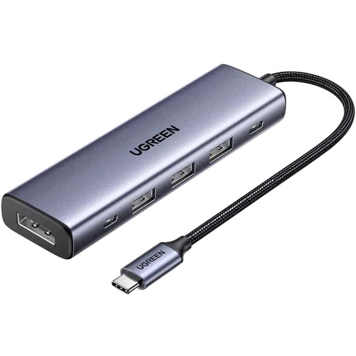 Док-станція USB3.0 Type-C --DP 4K60Hz/3xUSB-А /2xType-C/100W 5-in-1 CM511 Ugreen (75642) на малюнкі №1