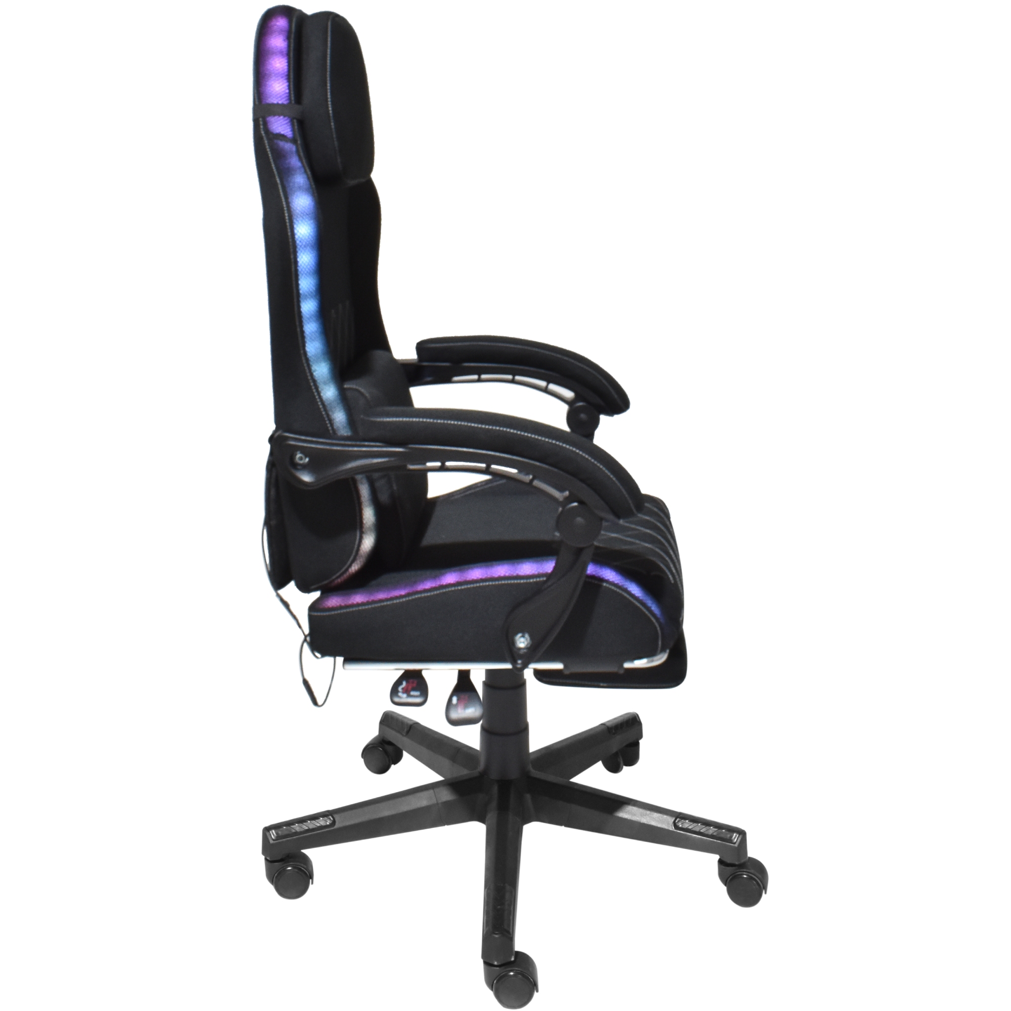 Крісло ігрове AGN 3 клас,150 кг, 80мм, RGB підсвітка, чорне (AGN09-21) Чорний на малюнкі №3