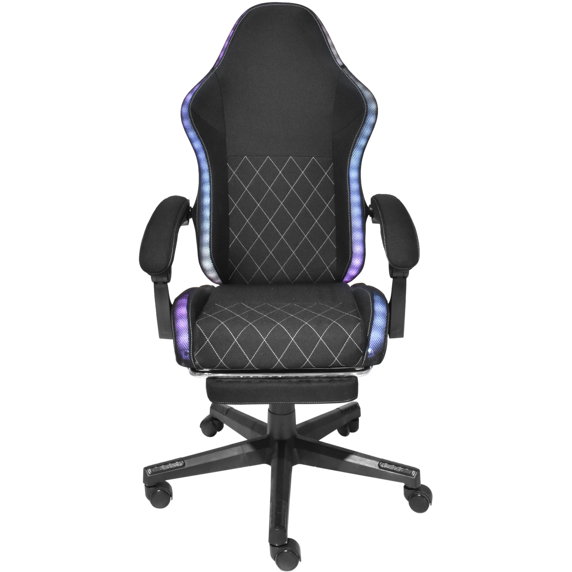 Крісло ігрове AGN 3 клас,150 кг, 80мм, RGB підсвітка, чорне (AGN09-21) Чорний на малюнкі №5