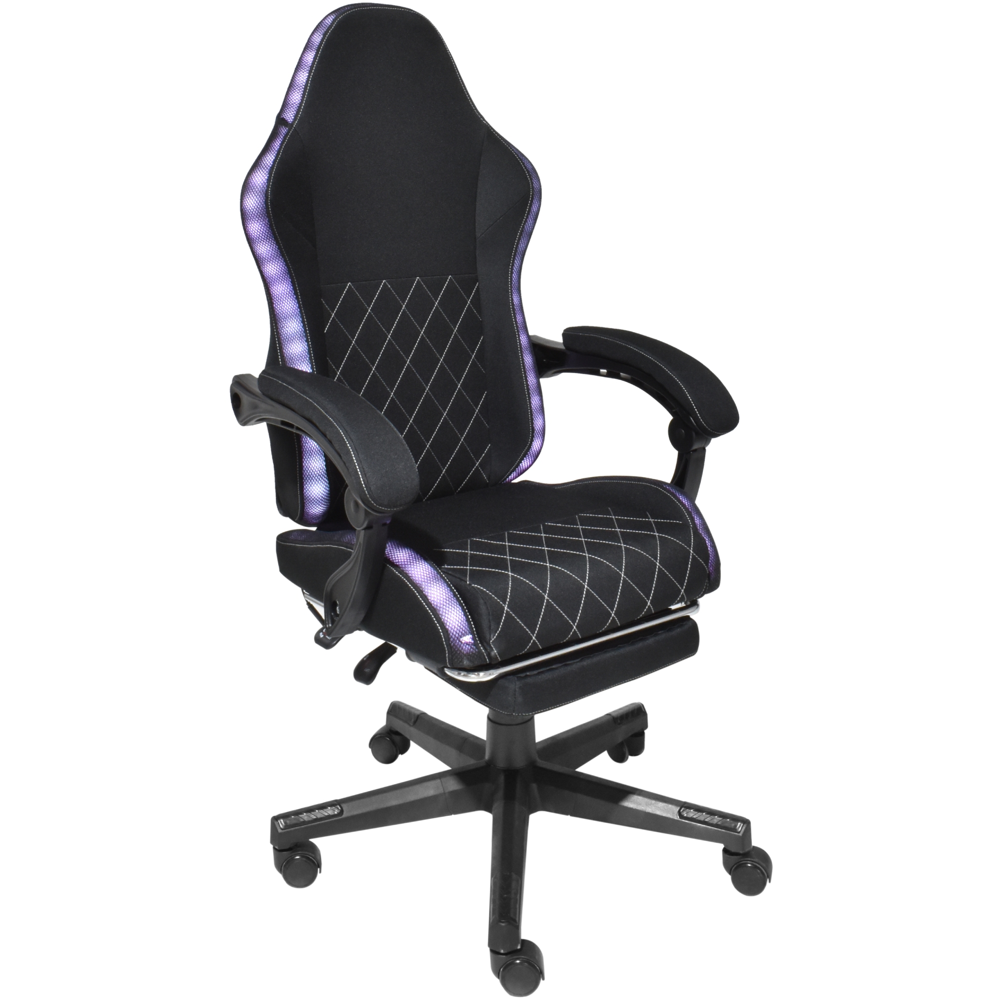 Крісло ігрове AGN 3 клас,150 кг, 80мм, RGB підсвітка, чорне (AGN09-21) Чорний на малюнкі №8