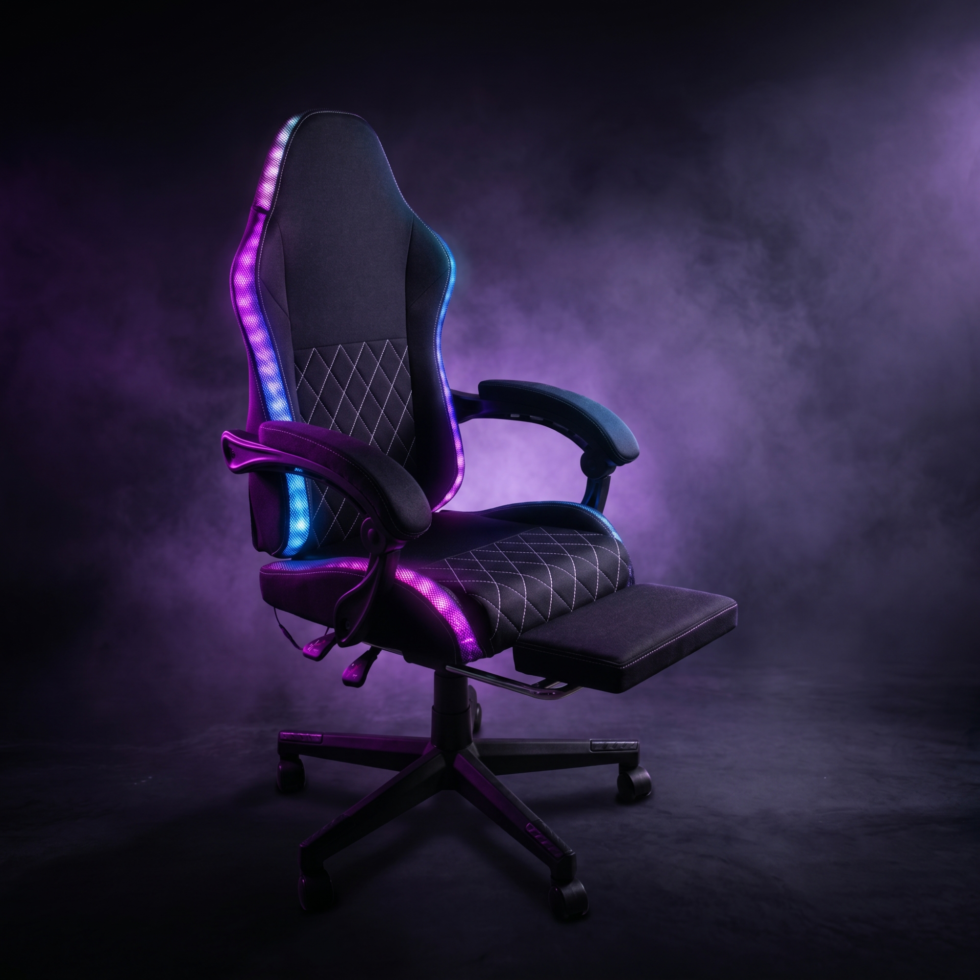 Крісло ігрове AGN 3 клас,150 кг, 80мм, RGB підсвітка, чорне (AGN09-21) Чорний на малюнкі №9