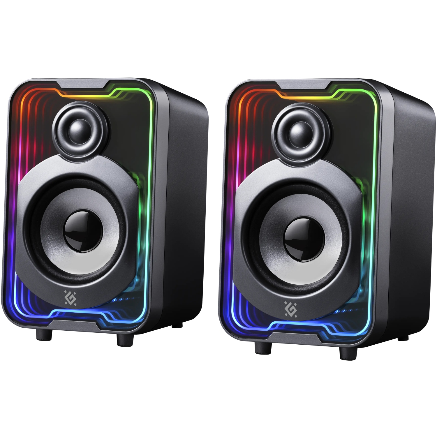 Акустична система 2.0 Defender Solar 11 10Вт, Bluetooth, RGB підсвітка, USB, чорна (65811) на малюнкі №2