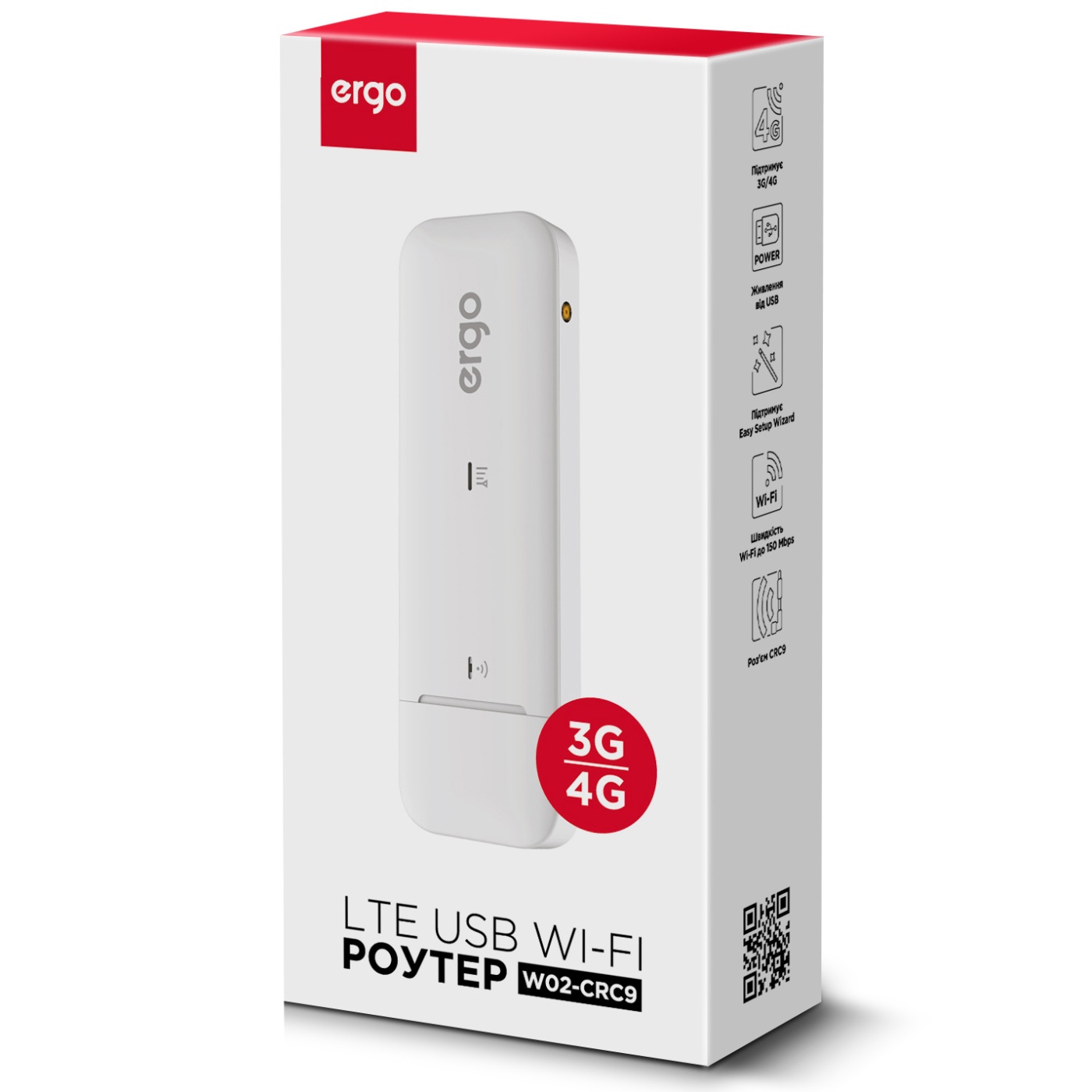 Маршрутизатор мобільний WIFI роутер ERGO 3G/4G (cat4) USB Wi-Fi router +ant.connector (W023-CRC9) на малюнкі №7