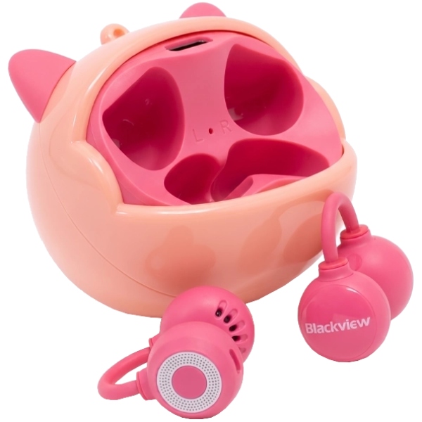 Навушники TWS Blackview AirBuds K1 (Kids) Blushy Pink (6931548328223) Рожевий на малюнкі №2