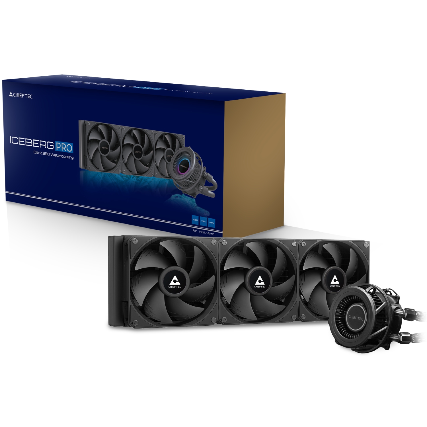 Система водяного охолодження Chieftec Iceberg PRO 360 DARK (CLC-360-VRM-BLK) на малюнкі №4
