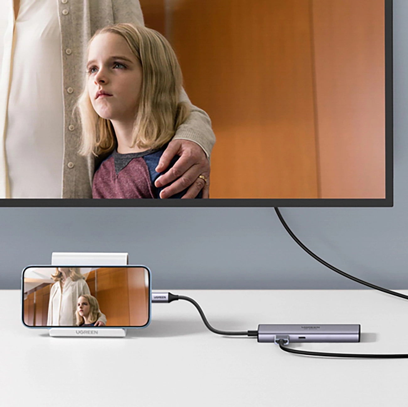 Док-станція USB3.1 Type-C -- HDMI 4K60Hz/USB 3.0x2/RJ45/SD/TF/PD 100W Ugreen CM512 Сіра (90568) на малюнкі №8