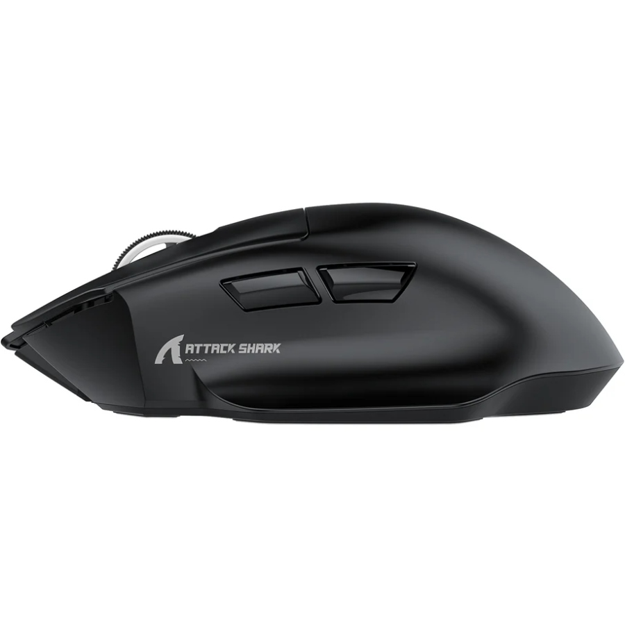 Мишка Attack Shark V6 Ultra-Light, Wireless/Bluetooth, 25000dpi. (PAW3311), 7кн, Black (V6B_AS) Чорний на малюнкі №2