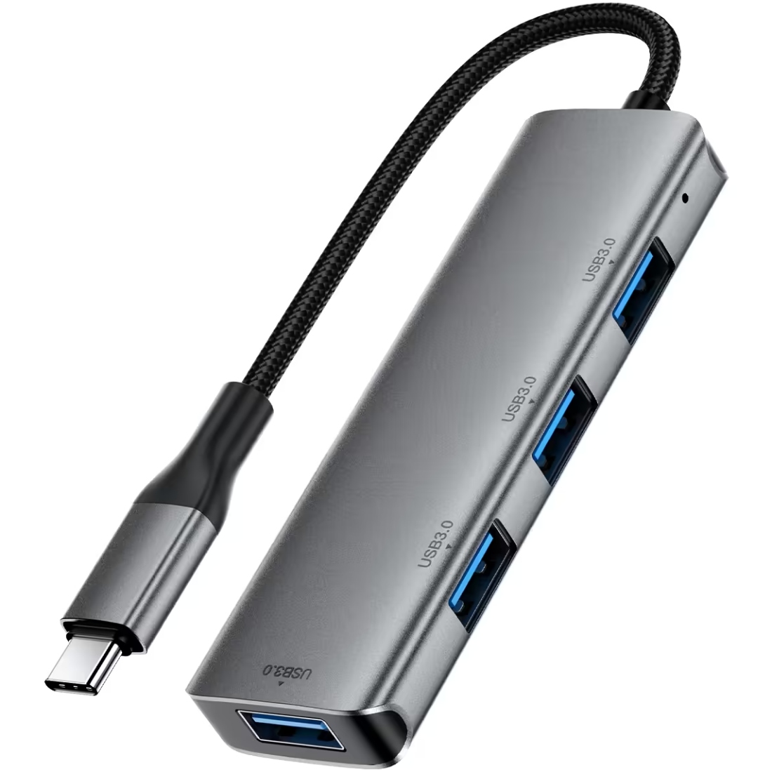 Хаб USB 3.0 - 4xUSB-A 3.0, 1м, Black J15 Acefast (6974316285908) на малюнкі №1