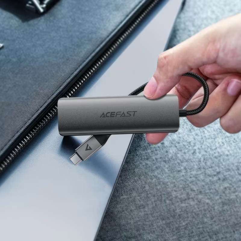 Хаб USB 3.0 - 4xUSB-A 3.0, 1м, Black J15 Acefast (6974316285908) на малюнкі №6
