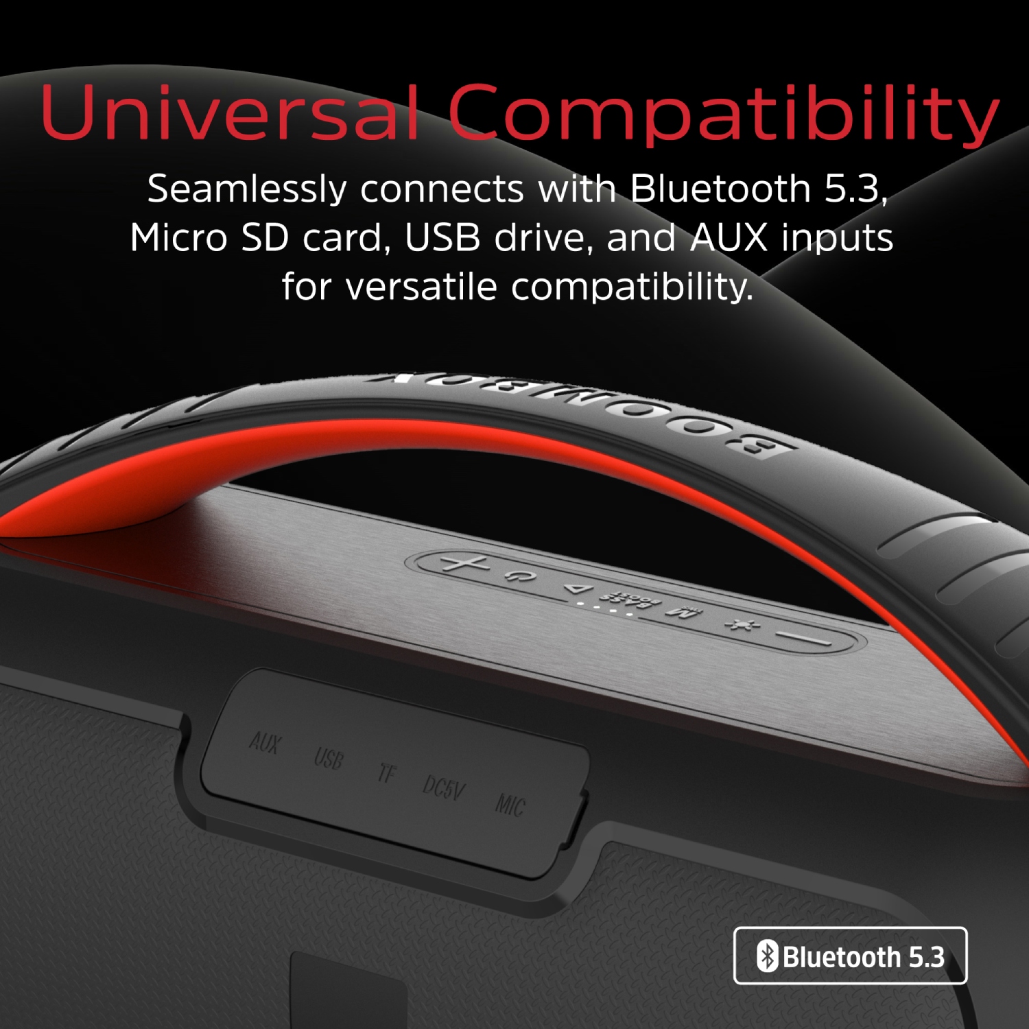 Акустична система 1.0 Energizer 20Вт Bluetooth 5.3 TF/USB/AUX/FM/TWS/MIC, Dual 3” Drivers чорна (BTS258) на малюнкі №6