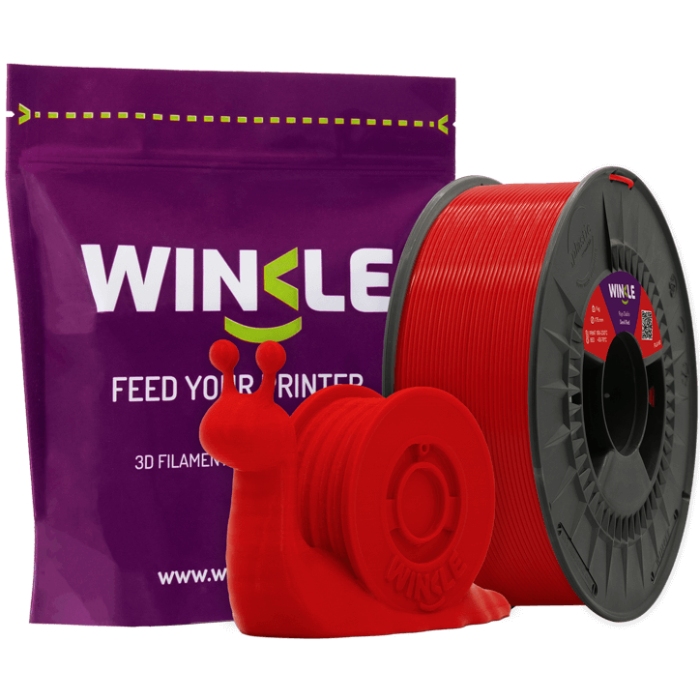 Пластик (Filament) WINKLE PLA HD 1кг, 1.75мм, пекельно-червоний (PHD01000175ROJDIAWNK) Червоний на малюнкі №2