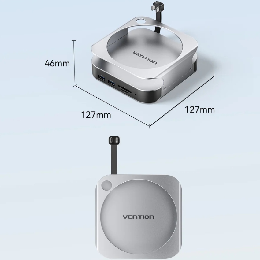 Док-станція USB3.2 Type-C -- Mac mini DP 4K240Hz/M.2 NVMe/4xUSB 3.2/USB-C 3.2/3,5мм/SD/TF/PD (THIHAG) на малюнкі №2