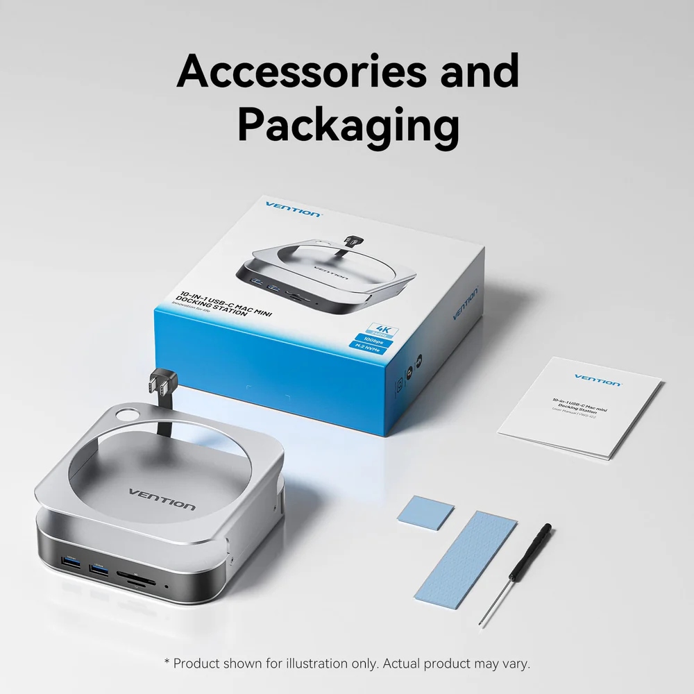 Док-станція USB3.2 Type-C -- Mac mini DP 4K240Hz/M.2 NVMe/4xUSB 3.2/USB-C 3.2/3,5мм/SD/TF/PD (THIHAG) на малюнкі №3