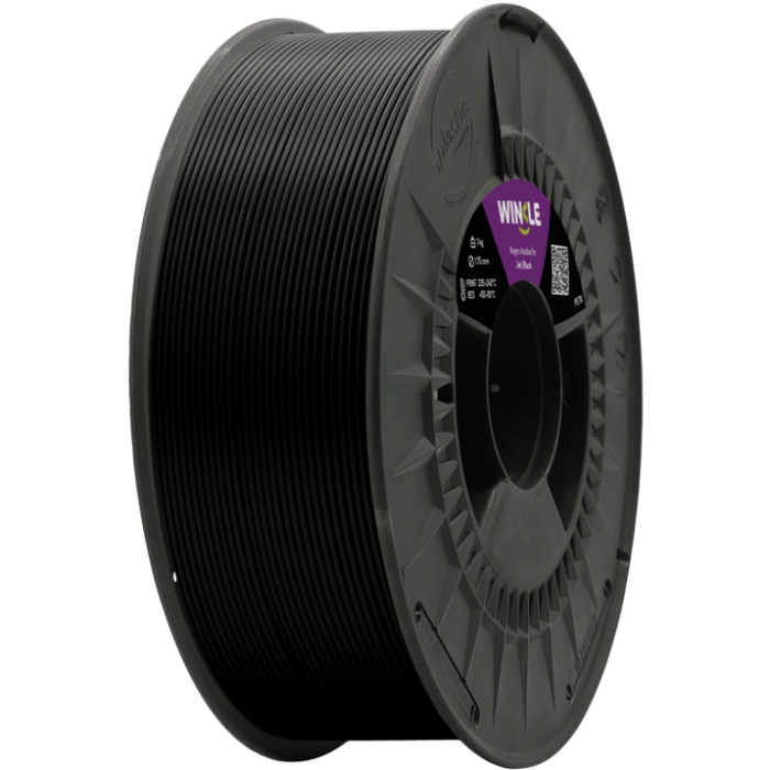 Пластик (Filament) WINKLE PETG 1кг, 1.75мм (PET01000175NEGAZAWNK) Чорний на малюнкі №1