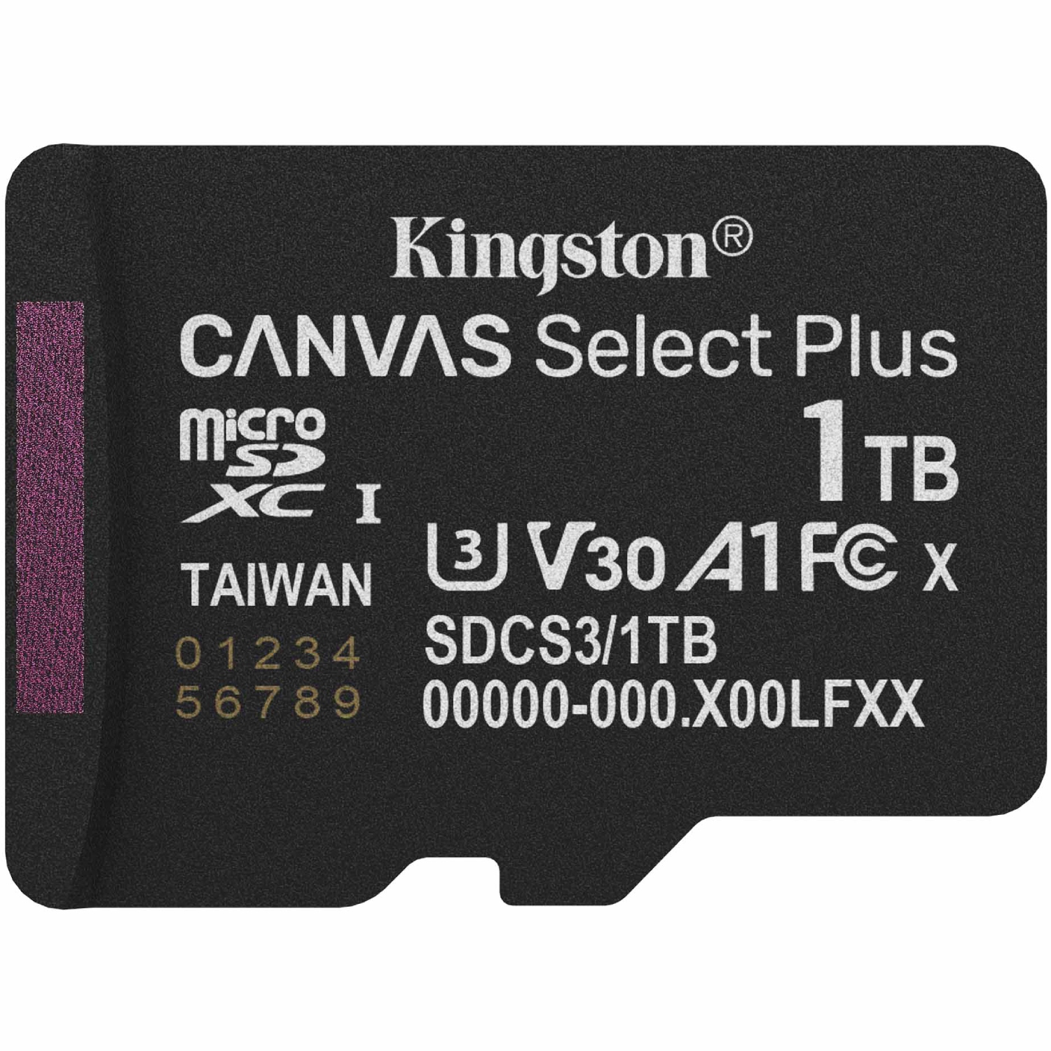 Memory card microSDXC 1TB Kingston Canvas Select Plus Gen3 C10 A1 V30 U3, Retail (SDCS3/1TBSP#) на малюнкі №1